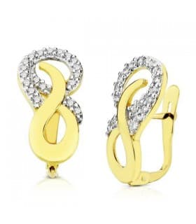 Boucles d'oreilles bicolore Kaia 18 Carats