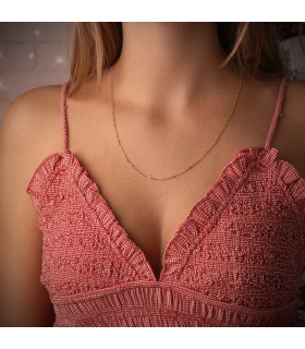 Catena Cartier in oro giallo 750, modello Figaro 3+1- 1,2 mm e 50 cm, collana da donna maglia piena.