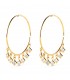 Créoles Zircon Losange Or 18K 20mm. Boucles d'oreilles par femme, bijoux en ligne.