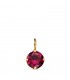 Ciondolo punto luce con pietra colorata rubino, zircone rosso 6 mm - Ciondoli da donna