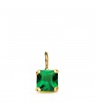 Ciondolo Carré verde Oro 18kt 6mm