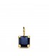Pendentif carré bleu Or 18K 6,5mm| Pendentif pour femme, idée-cadeau femme bijoux