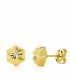Boucles d'oreilles or jaune Evita 7mm 18K. Clous d'oreilles fillette, puces d'oreilles bébé. Bijoux enfants.
