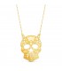 Collar Calavera Catrina Oro 18K 45 cm - Gargantillas de mujer, colgante - Joyas halloween
