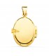 Pendentif Porte Photo Floral Or Jaune 18 K 26 MM