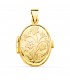 Pendentif Porte Photo Floral Or Jaune 18 K 26 MM