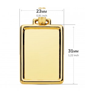 Piastrina con incisione Ciondolo oro 18 Kt 31 mm