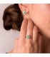 Smaragd Ring mit Diamanten Sybil 750 Gelbgold