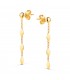 Orecchini pendenti con catenina e piastrina in oro 18kt | Orecchini lunghi ed eleganti per donna