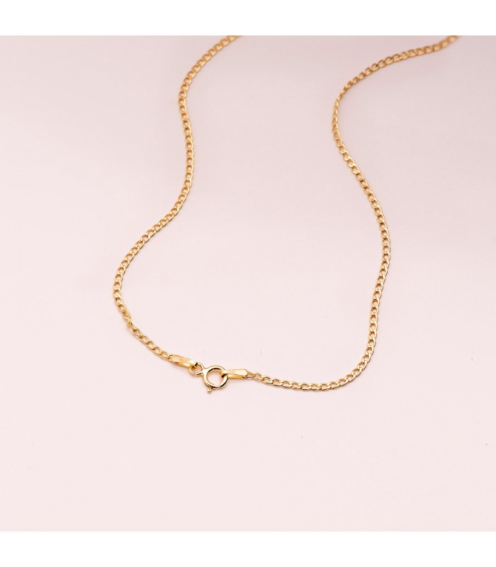 Collana catena a maglia groumette in oro 750 - 1 mm 50 cm - Gioielli online da donna.