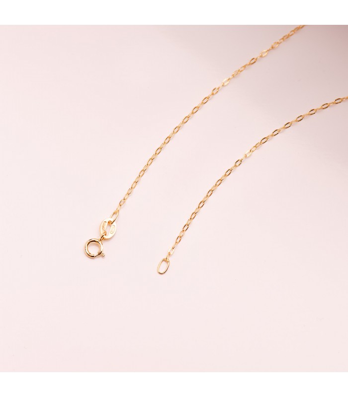 Cadena Forzada Diamantada 1 mm oro 18 kilates 50cm - Cadenas mujer online