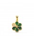 Pendentif fleur mystique Or 18K malachite. Pendentifs femmes, bijoux à offrir Noël, fête des mères, Saint-Valentin.