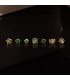 Pendientes Mystic estrella Oro 18K 9mm- pendientes pequeños, cierre presión, joyas de mujer
