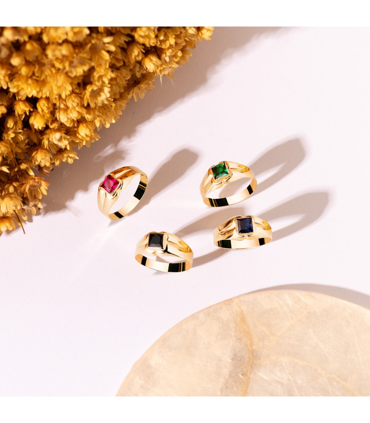 Anello da donna o bimbi nascita, chevalier Kaizen Oro 18Kt pietra rossa