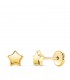 Pendientes Estrella Lisos Oro 18 K 5,5 mm. Pendientes atemporales y clásicos de niña para llevar a diario.