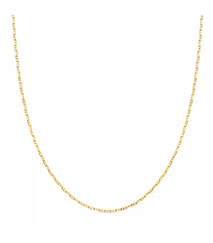 Collana da donna, Catena Forzatina con traversino Oro 18Kt 1,5mm 50cm
