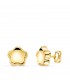 Pendientes de flores Oro 18 K 8 mm. Pendientes atemporales y clásicos de mujer para llevar a diario.