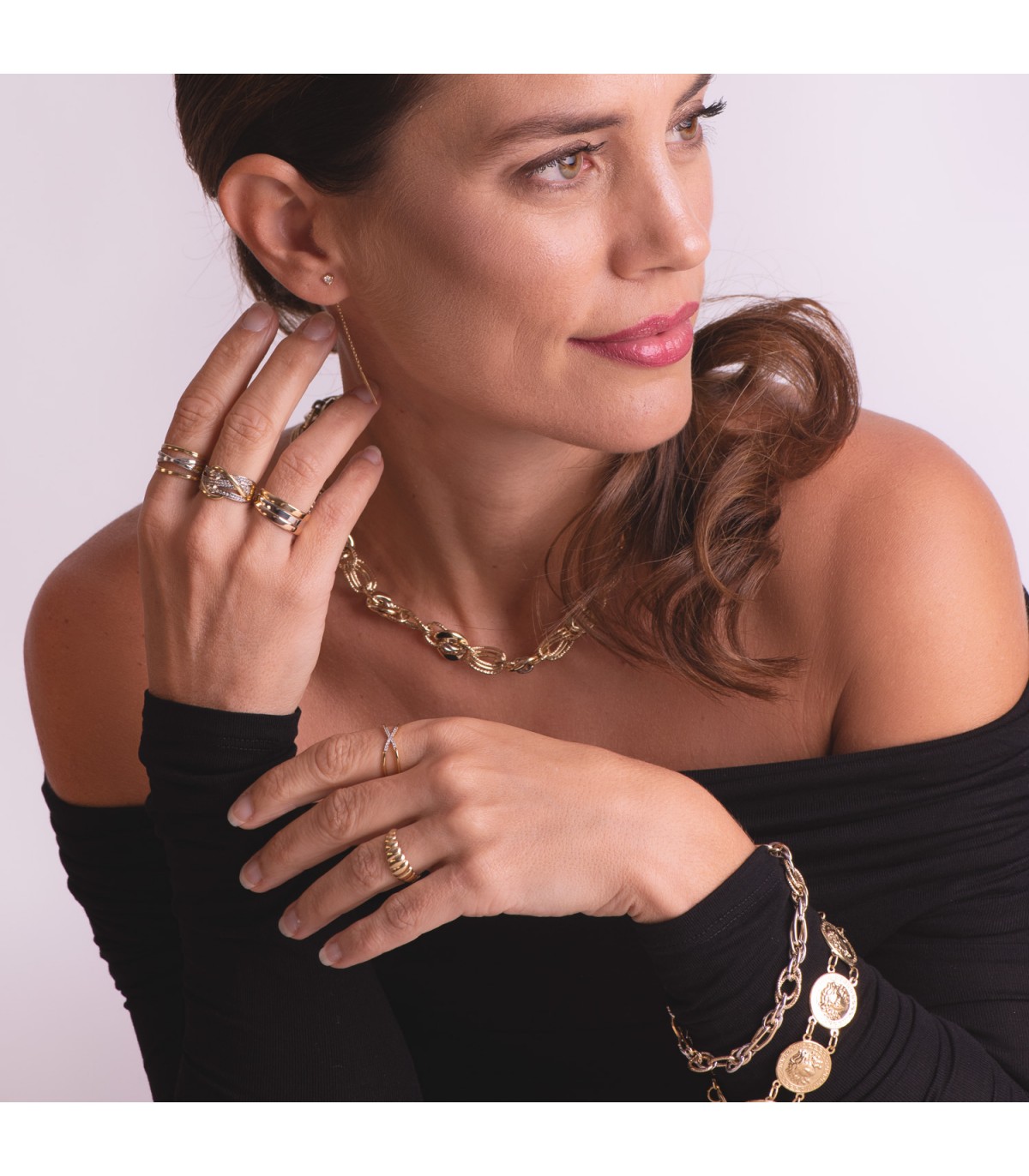 Gargantilla Mujer Olesia Oro Bicolor 9K Eslabones