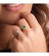 Smaragd Ring mit Diamanten Sybil 750 Gelbgold