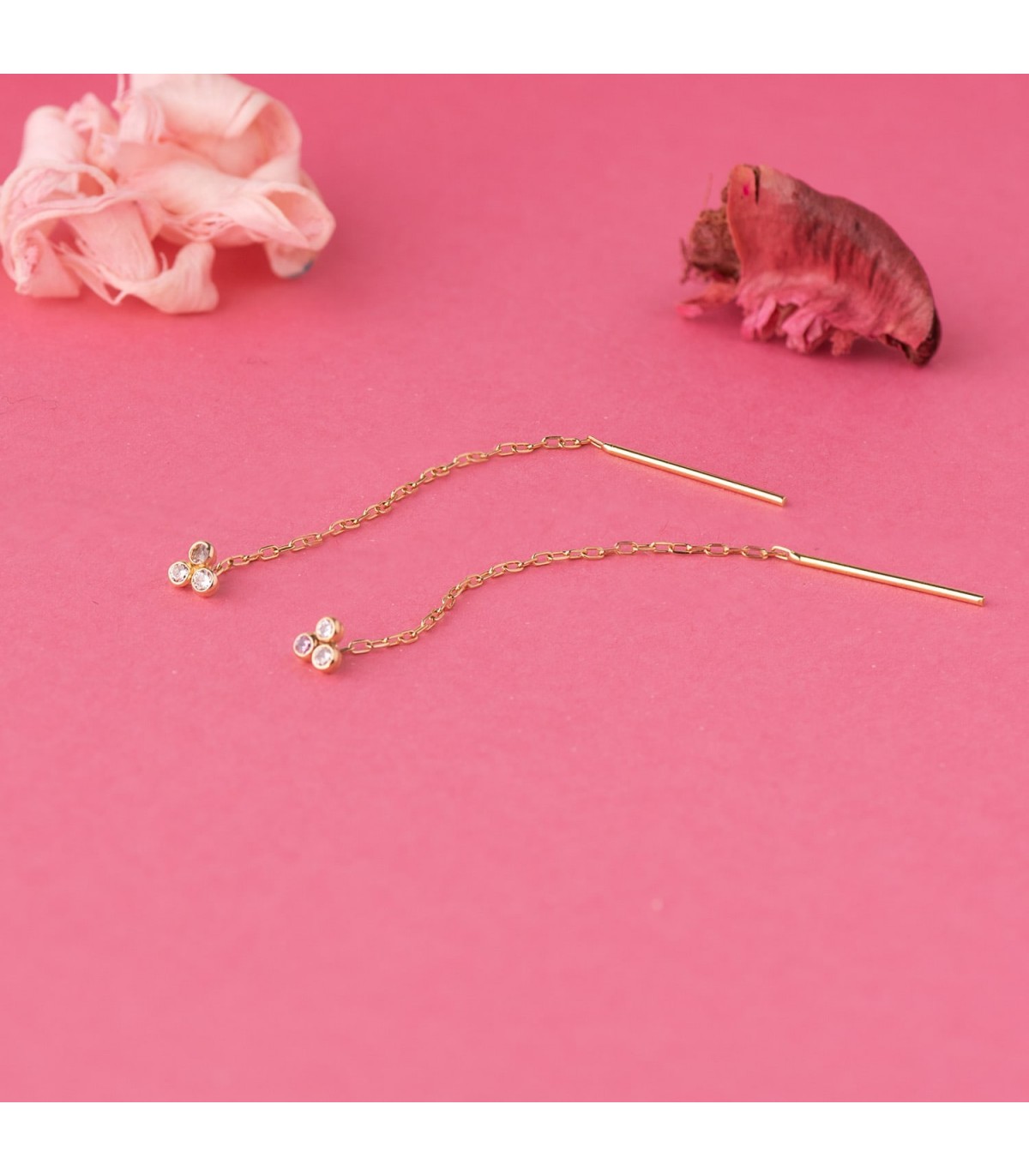Ohrkette mit Kette 56 mm und Zirkonia | Damen Ohrringe & Ohrschmuck