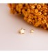 Pendientes y piercings de oro 750 en forma de estrella cóncava 8mm, pendiente oreja mujer.