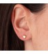 Pendientes de corazones Oro 18 K 5 mm. Pendientes para bebé, recién nacida. Estilo clásico atemporal.