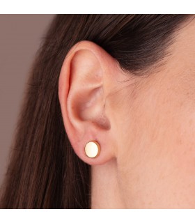 Orecchini tondi oro 18 carati 8 mm