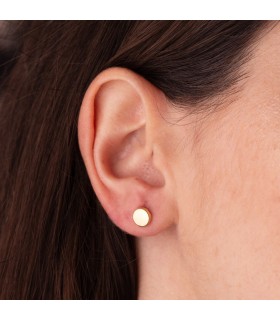 Puces d'oreilles rondes Or 18 carats 6,5 mm