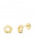 Clous d'oreilles Tiana en or 18 K 6 mm. Motif fleurs ajourées et fermoir à vis. Pour nouveau-née, bébé or enfants.