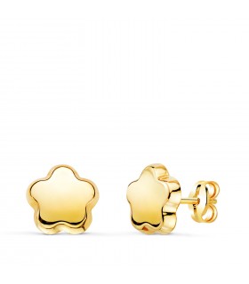Ohrstecker mit Blumenmotiv poliert,ca. 7,5 mm | Damen Ohrringe 18K Gold N6944-6AP Blume