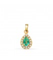 Colgante Haya Oro 18K Gota topacio paraiba