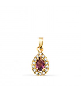 Colgante Haya Oro 18K Gota amatista | Colgantes de mujer, piedras de colores