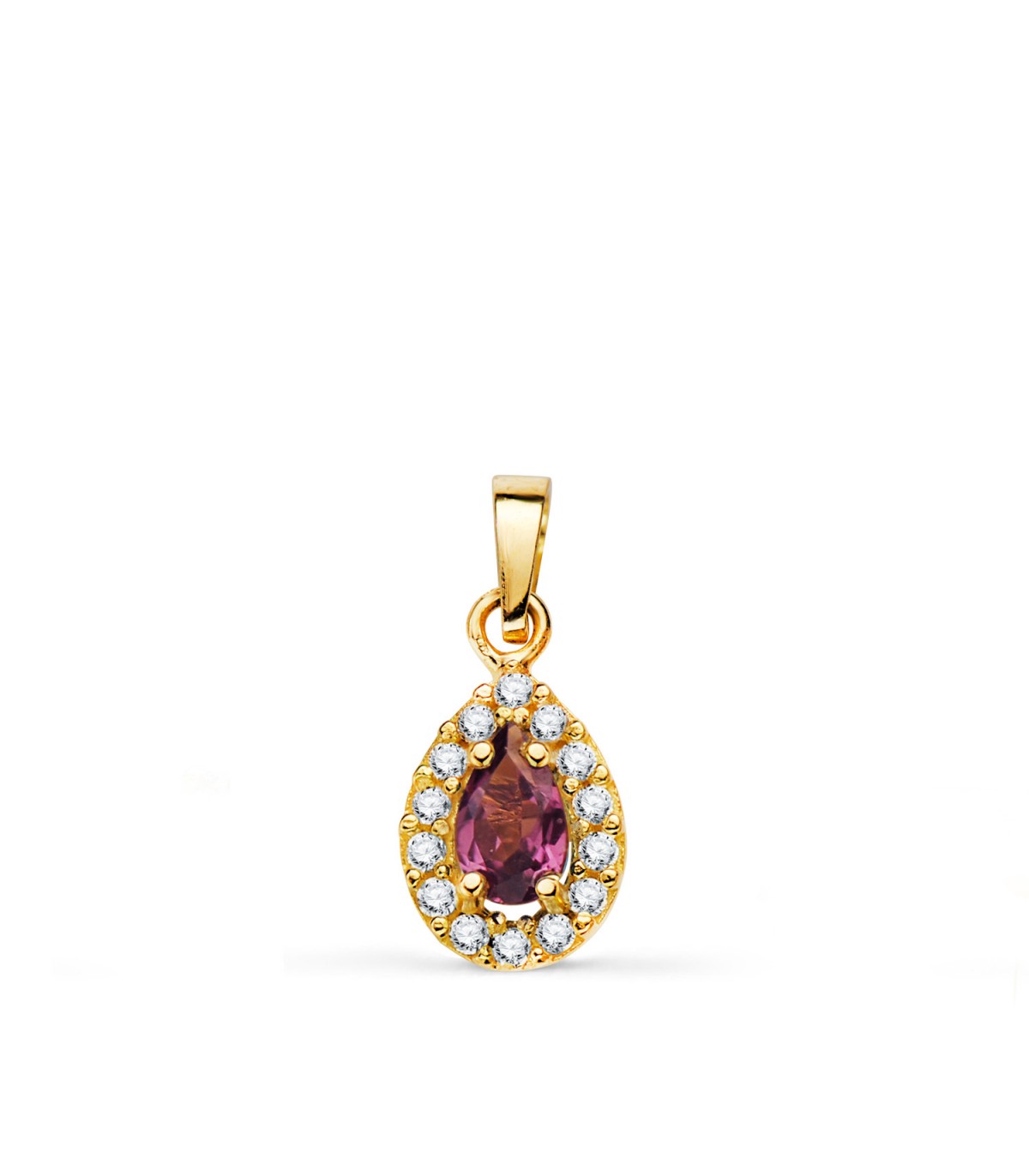 Colgante Haya Oro 18K Gota amatista | Colgantes de mujer, piedras de colores
