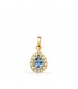 Pendentif Haya Or 18K Goutte bleue | Pendentif pour femme, idée-cadeau femme bijoux