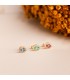 Ohrstecker mit Zirkonia Amethyst, Tropfen, aus 750 Gelbgold 18K | Ohrringe Damen Gold
