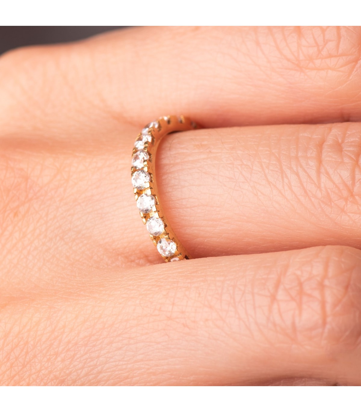 Bague mariage zircones Or 750/1000, bijoux et alliances femme