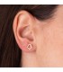 Orecchini in oro 18 Kt 7 mm, modello Tiana a Fiore, chiusura a vite. | Orecchini a lobo da donna e ragazza