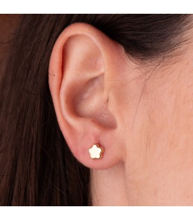 Orecchini bambina in oro giallo 18kt con forma di fiori | Modello Gina 6 mm