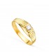 Anello chevalier Shoko Oro 18Kt zircone, anelli da bambini e da donna mignolo.