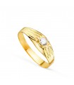 Chevalière Shoko or 18K zircone