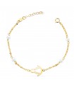 Bracelet Vierge du Rocío 18K avec perles