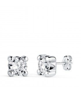 Orecchini punto luce Alina oro bianco 18kt 6mm, gioielli donna online