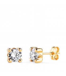 Orecchini punto luce Alina oro giallo 18kt 5mm, gioielli donna