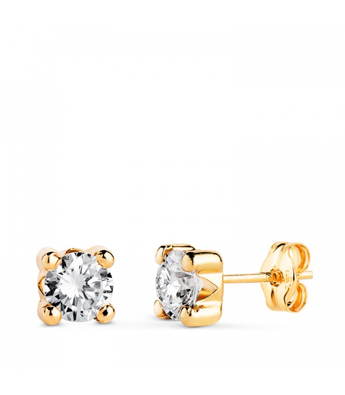 Orecchini punto luce Alina oro giallo 18kt 5mm, gioielli donna