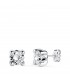 Pendientes mujer Alina Oro blanco 18K 5mm. Dormilonas circonitas 4 garras.
