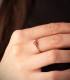 Anello donna con cuore rosso, modello Dafne Oro giallo 18 carati