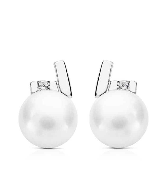 Pendiente oro blanco Jezabel