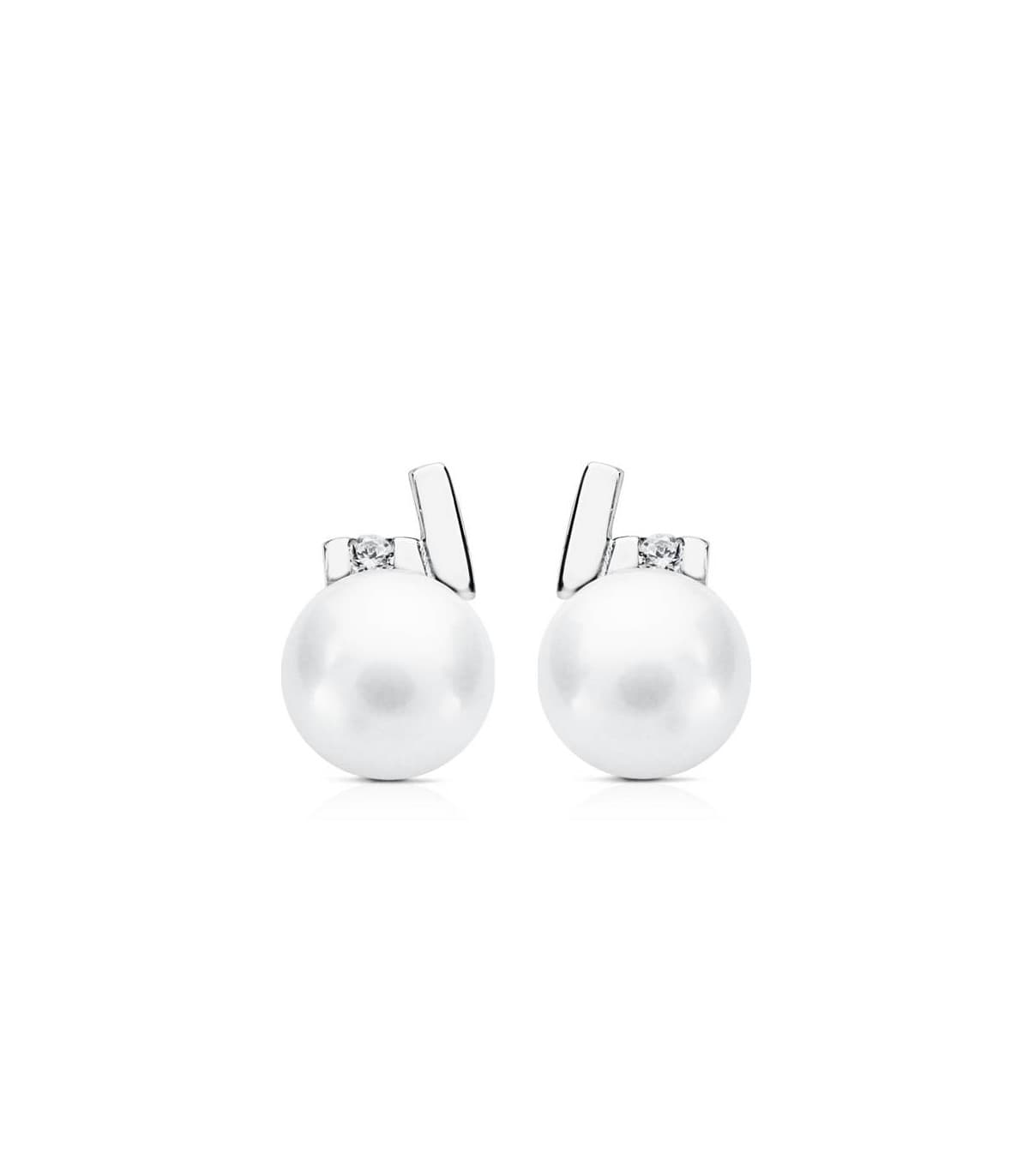Pendiente oro blanco Jezabel