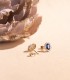 Diamant Ohrstecker Jasmin Saphir | 750 Gelbgold