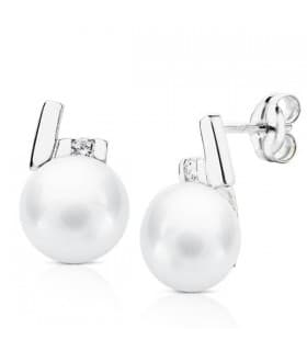 Pendiente oro blanco Jezabel